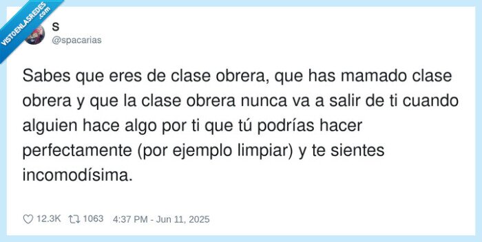 incomodísima,limpiar,asistenta,sentirse,clase obrera