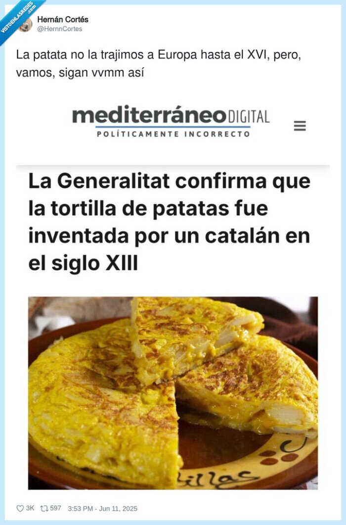 patata,invento,europa,traer,tortilla
