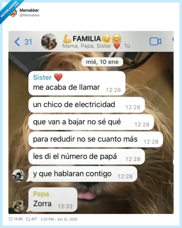 spam,llamada,electricidad,hija,padre
