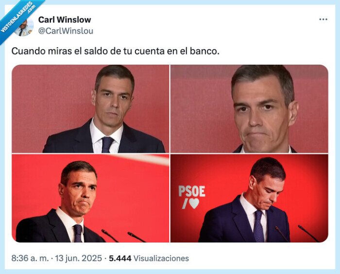pedro sanchez,psoe,cuenta,mirar,saldo,banco