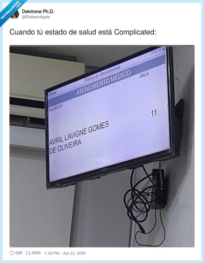 complicated,ticket,pantalla,avril lavigne,estado,salud