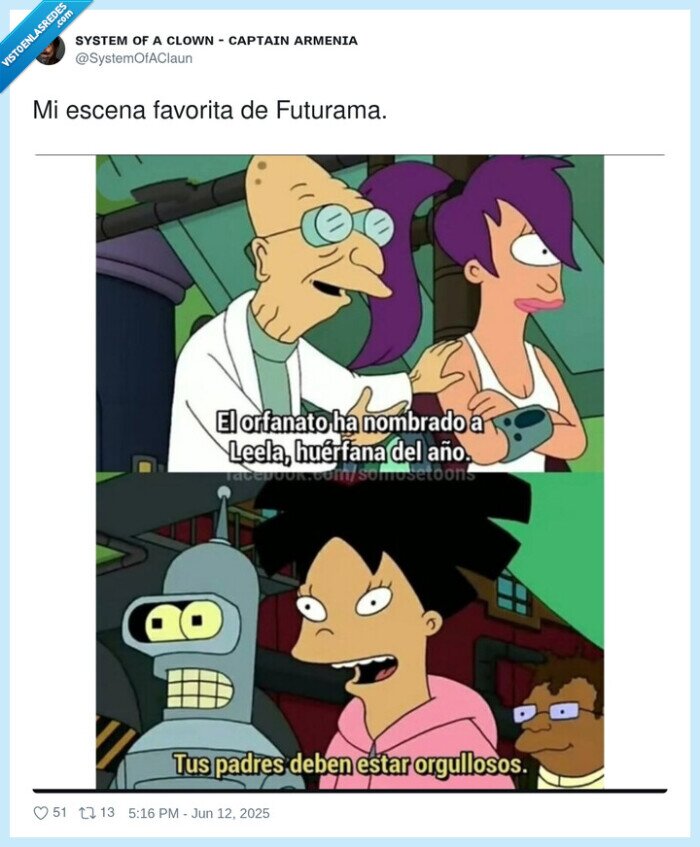 futurama,favorita,escena,orfanato,huerfanos,padres,orgullosos