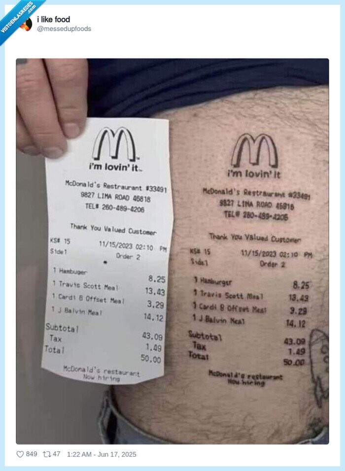 tatuaje,mcdonalds,ticket,cuenta
