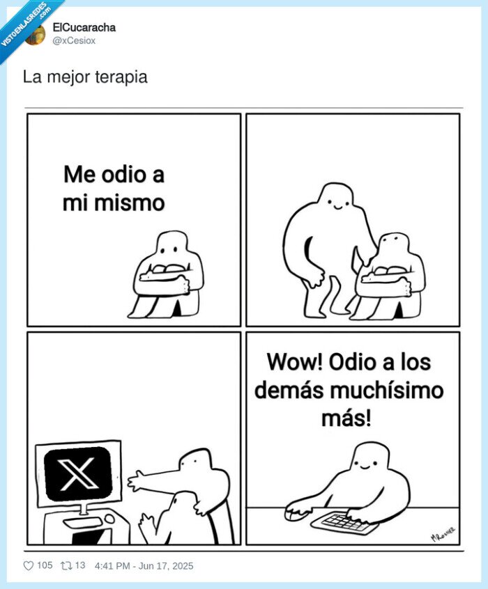x,terapia,twitter,odio