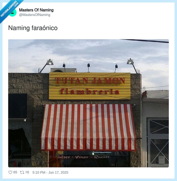 faraónico,naming,tutankamon,jamon