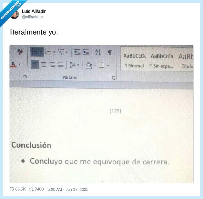 conclusión,concluyo,equivocarse,carrera