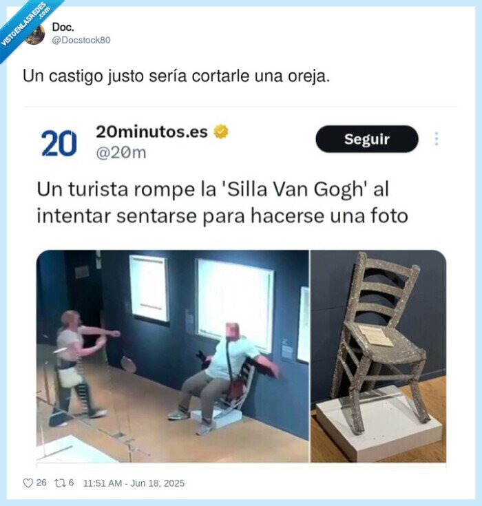 cortarle,castigo,sería,oreja,silla,van gogh