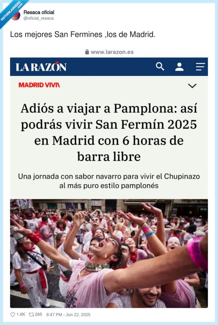 san fermines,mejores,madrid