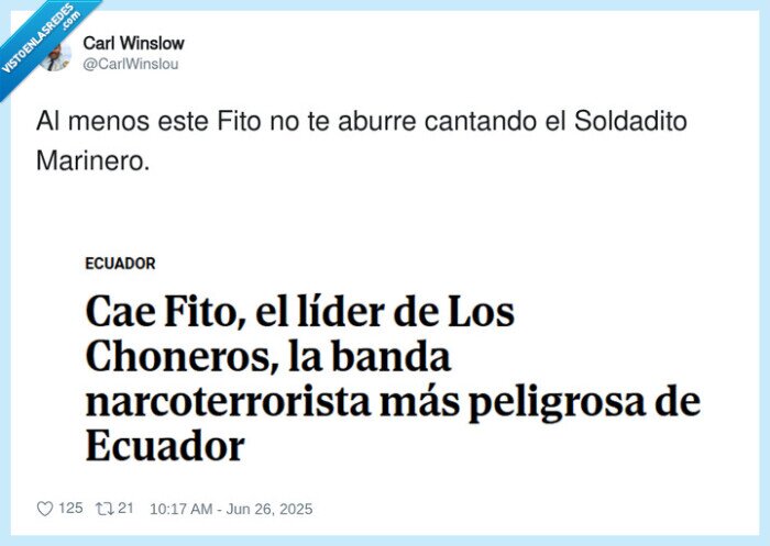 soldadito marinero,cantar,fito,fitipaldis,narcoterrorista