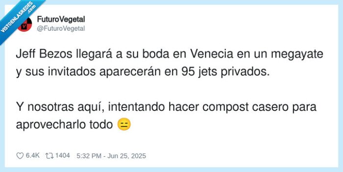 jeff bezos,jet privado,boda,ricos,cambio climático