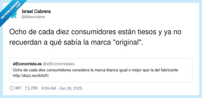 consumidores,marca blanca,original,tiesos