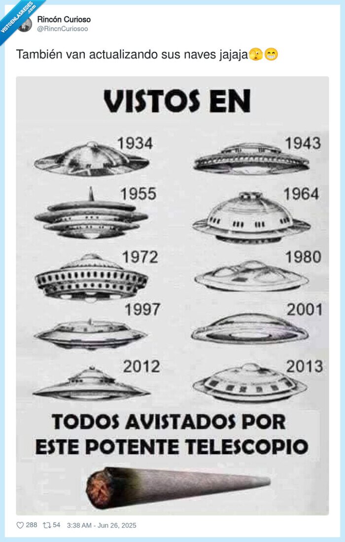 telescopio,naves,ufos,ovnis,fumados