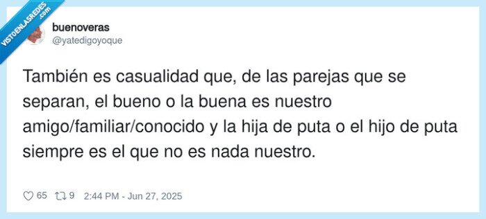 amigo/familiar/conocido,casualidad,separarse