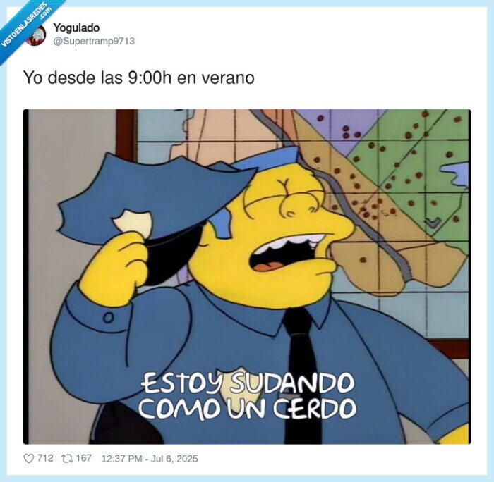 verano,sudar,calor,wiggum
