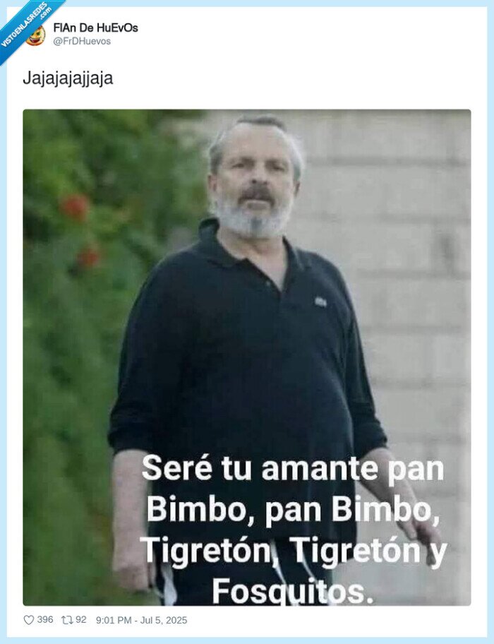 miguel bosé,gordo,barriga,pan bimbo