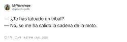 Enlace a ¿Y lo que duele eso?, por @WanchopeMr
