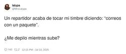 Enlace a Correos con un paquete, por @MrsLalupa