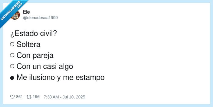 ilusiono,soltera,estampo,estado civil,pareja