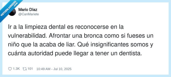 insignificantes,vulnerabilidad,reconocerse,autoridad,limpieza,dentista