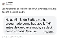 Enlace a No hay nada como la inocencia de un niño, por @laletroteca