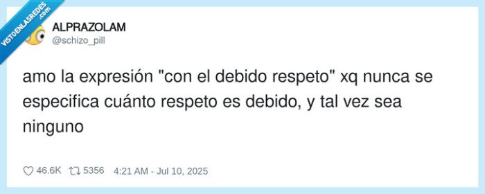 especificar,expresión,debido respeto