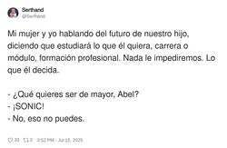 Enlace a Nunca frenes a un hijo, que luego se te puede volver otaku, por @Serthand
