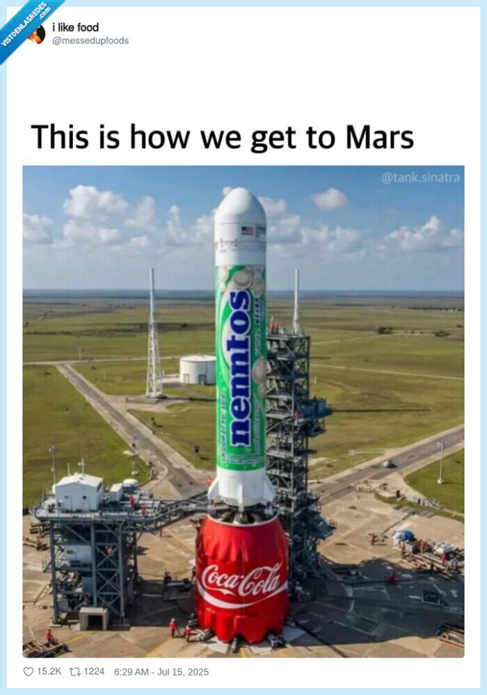 cocacola,mentos,espacio,elon musk