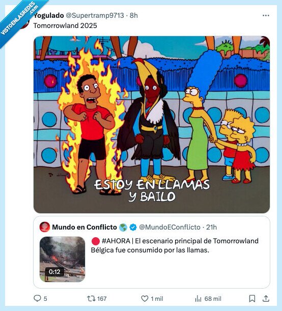 tomorrowland,2025,incendio,llamas
