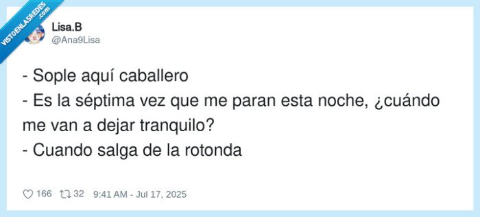 tranquilo,caballero,séptima,control,alcoholismo,rotonda,noche