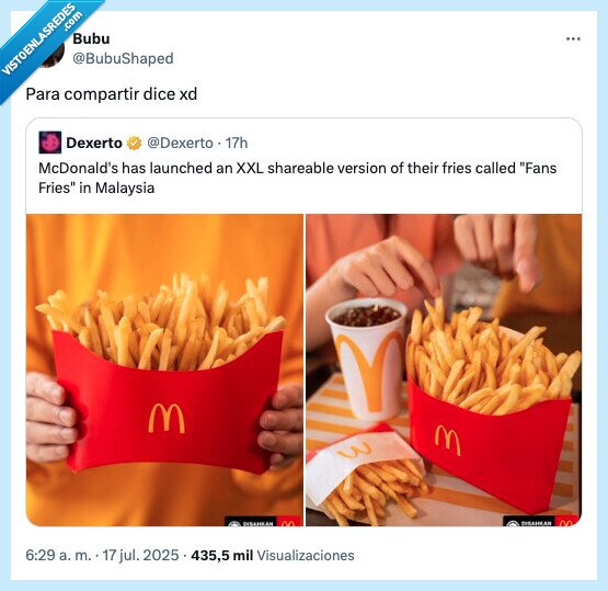 patatas,mcdonalds,gigante,compartir