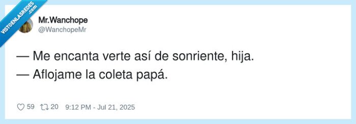 sonriente,aflojame,risa,coleta