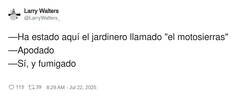 Enlace a Ha podado y fumigado, por @LarryWalters_