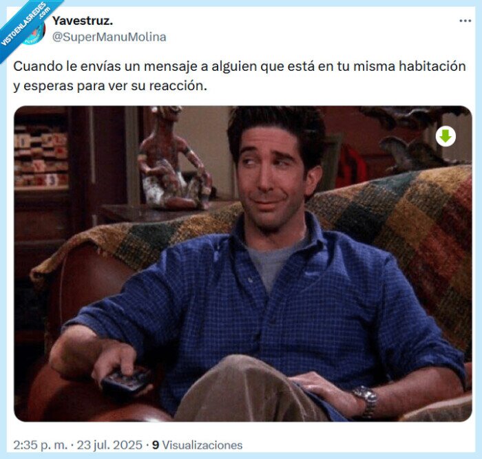 reacción,friends,ross,mensaje,habitación