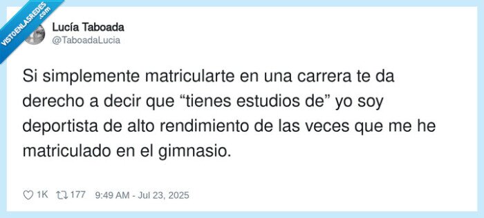 matricularte,noelia núñez,matriculado,rendimiento,deportista