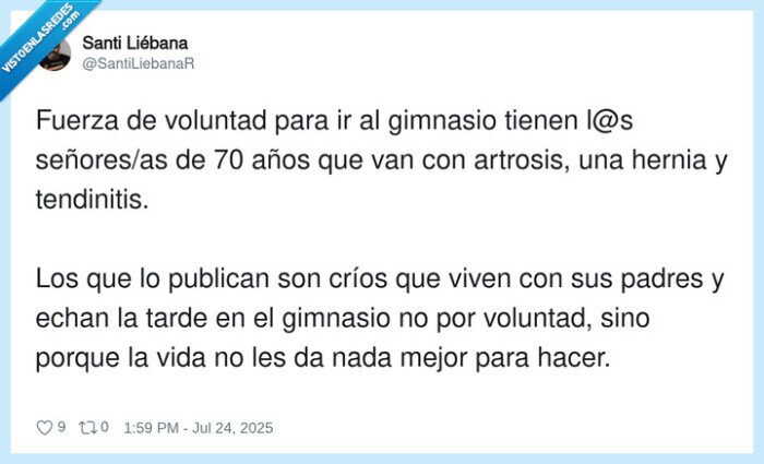 señores/as,tendinitis,voluntad,artrosis,gimnasio