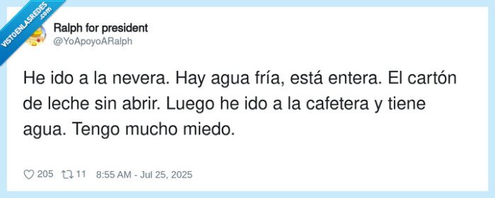 cafetera,cartón,entera,fría,nevera,miedo