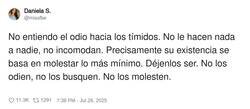 Enlace a El odio hacia los tímidos, por @missfbe