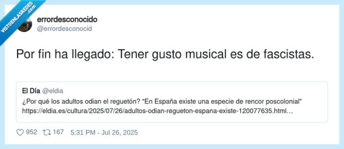 fascistas,musical,gusto,reggaeton