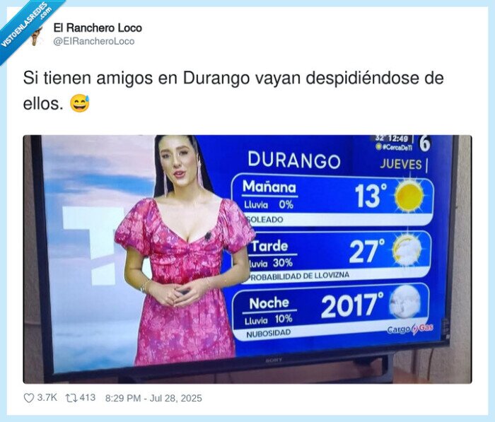 durango,calor,2017,noche,temperatura