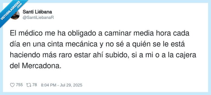 mercadona,cinta mecánica,obligado,médico