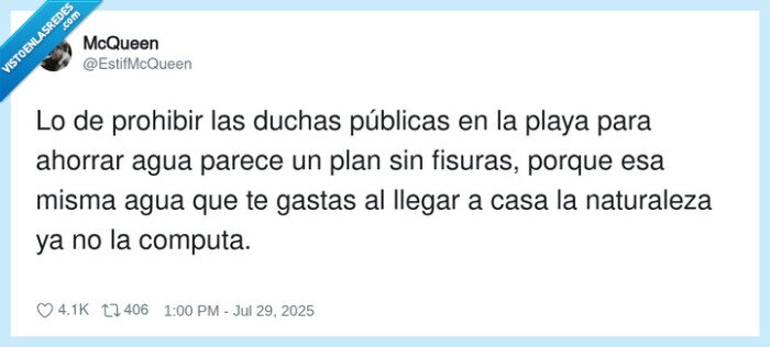 naturaleza,duchas públicas,prohibir,ahorrar