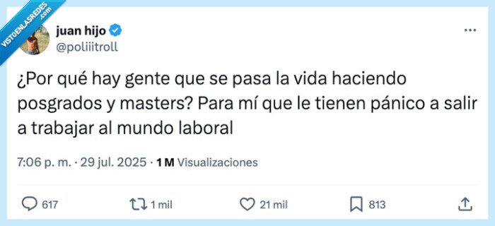 posgrados,masters,pánico,trabajo