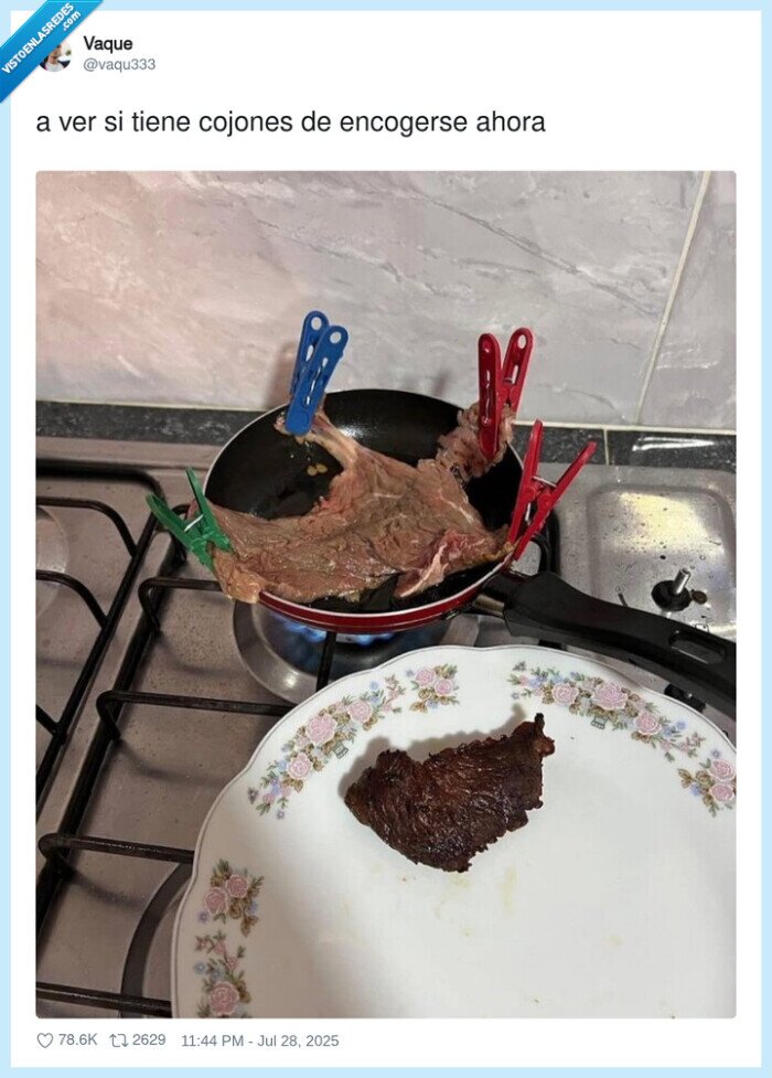 encogerse,carne,bistec