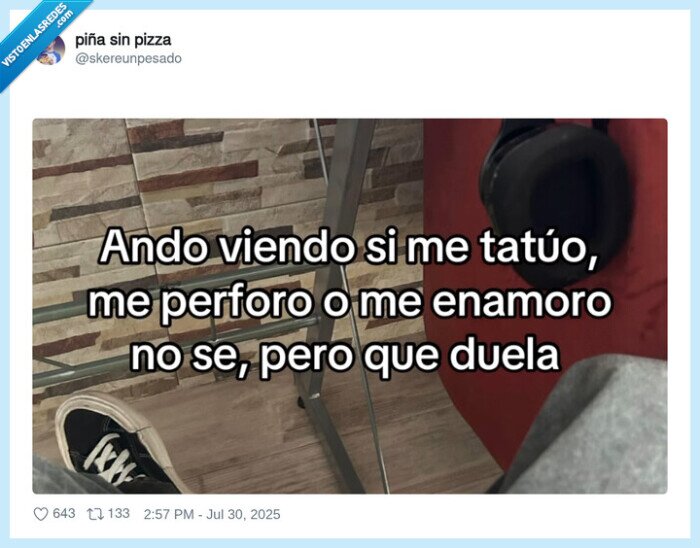 doler,tatuaje,perforación,enamorarse