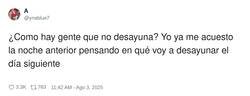 Enlace a El desayuno es lo único que me motiva durante el día, por @ynablue7