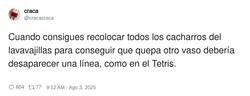Enlace a Estaría enganchado al lavavajillas, por @cracacraca