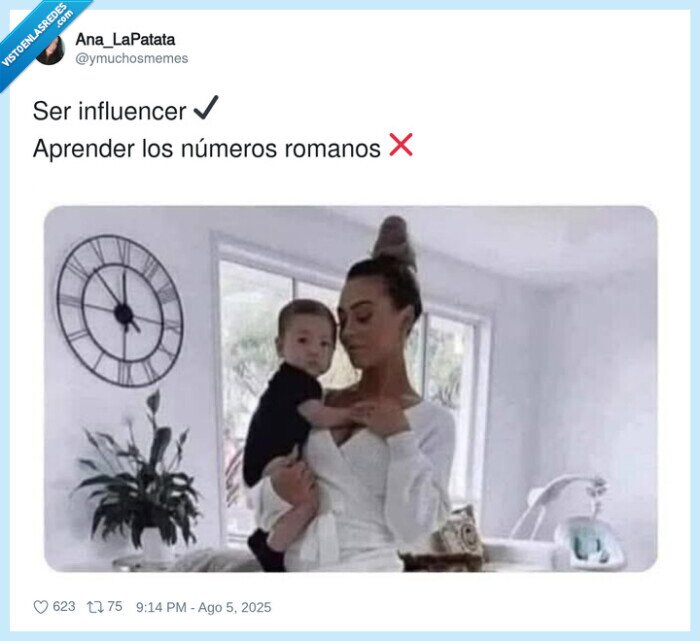 influencer,aprender,números romanos,reloj