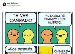 Enlace a Nunca descansarás, por @ymuchosmemes