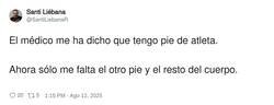 Enlace a Lo de pie de atleta no es un cumplido, es una mier*a, por @SantiLiebanaR