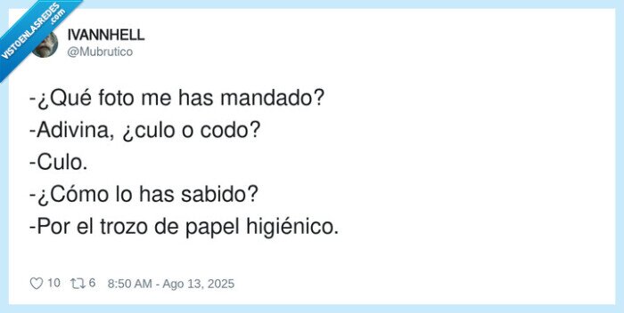 papel higiénico,adivina,codo,culo,trozo